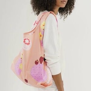 BAGGU Pink Cactus Flower Standard Tote Bag